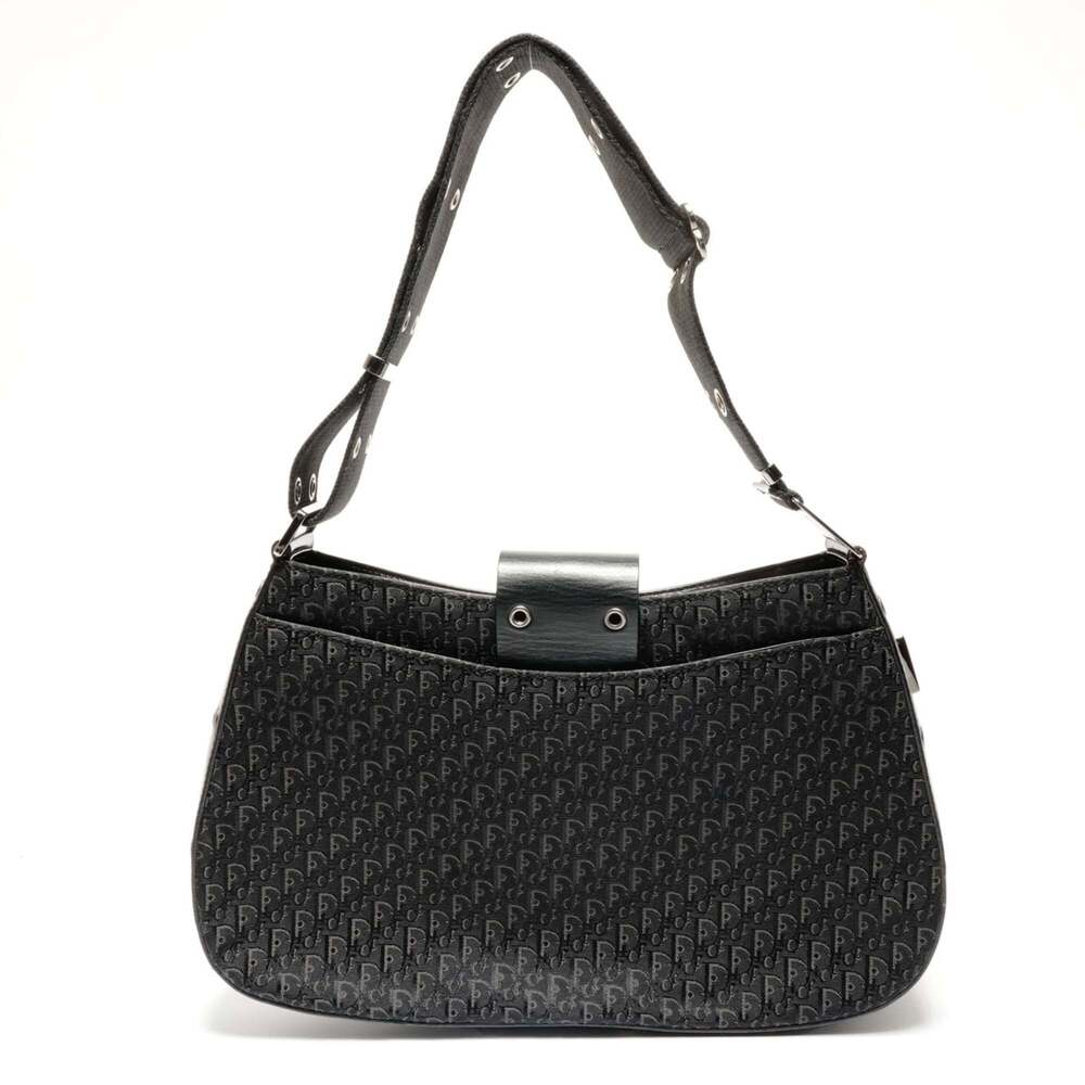 CHRISTIAN DIOR Black Canvas Trotter Shoulder Bag - Picture 2 of 13